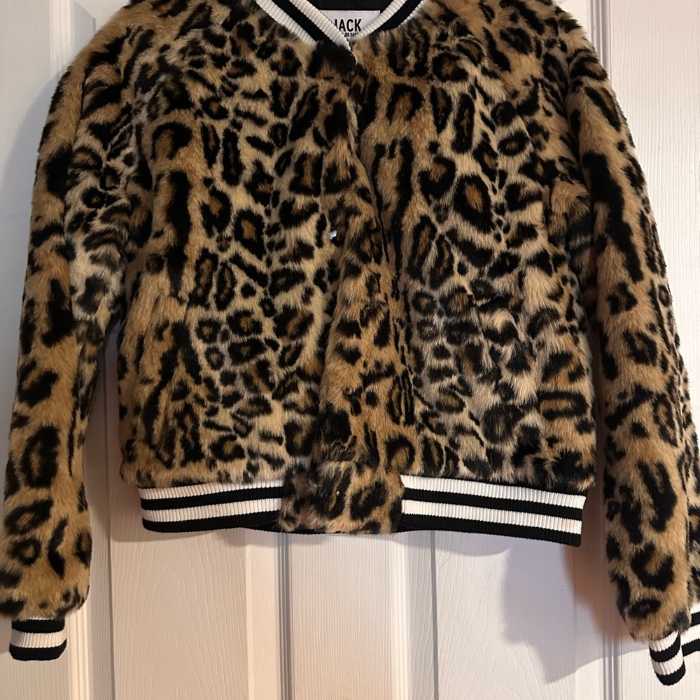 BB Dakota Kids Faux Fur Leopard Jacket